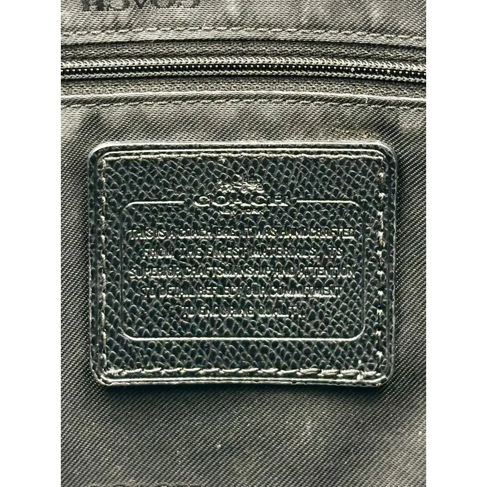 Coach Black Leather Turnlock Tote | Large Crossgrain Shoulder Bag - Picture 5 of 6